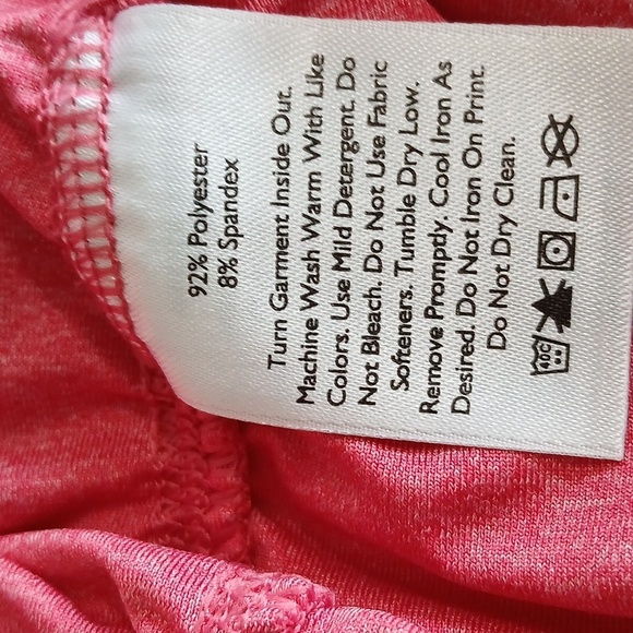 Eddie Bauer Pink Moisture Wicking Rouched Sides Short Sleeve Top Women's XL - Picture 5 of 5